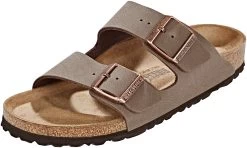Birkenstock Arizona Sandalen Birko-Flor Nubuk Small, Bruin
