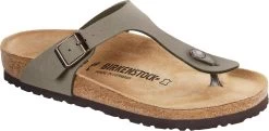 Birkenstock Gizeh Sandalen Birko-Flor Nubuck Normaal, Bruin/grijs