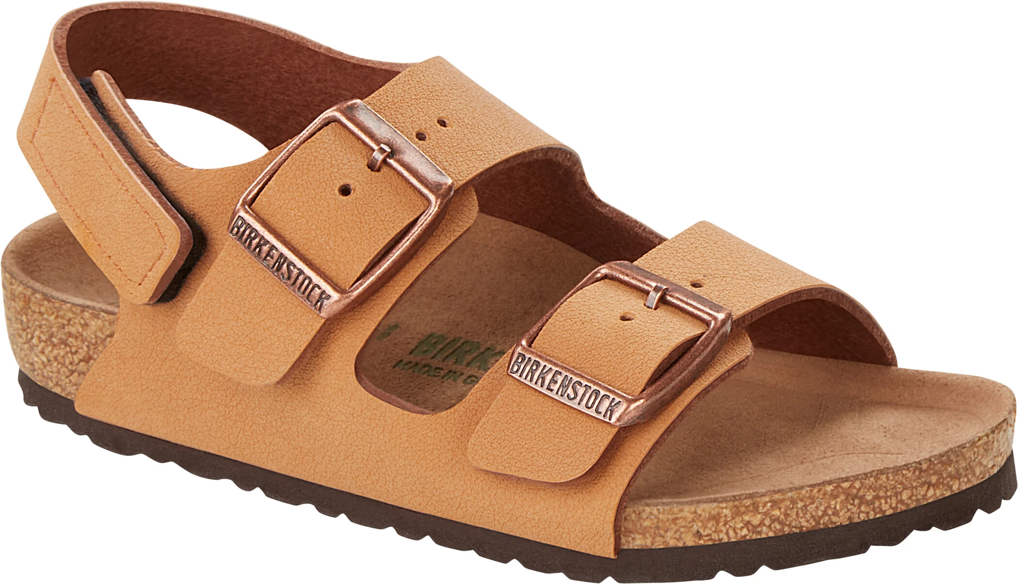 Birkenstock Milano HL Sandalen Birko-Flor Aards Vegan Regular Kinderen, Bruin