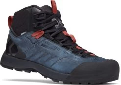 Black Diamond Mission Leather Mid WP Approach Schoenen Heren, Zwart/blauw