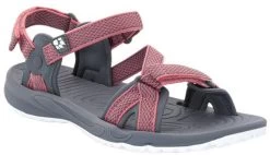 Jack Wolfskin Lakewood Ride Sandalen Dames, Rood/grijs