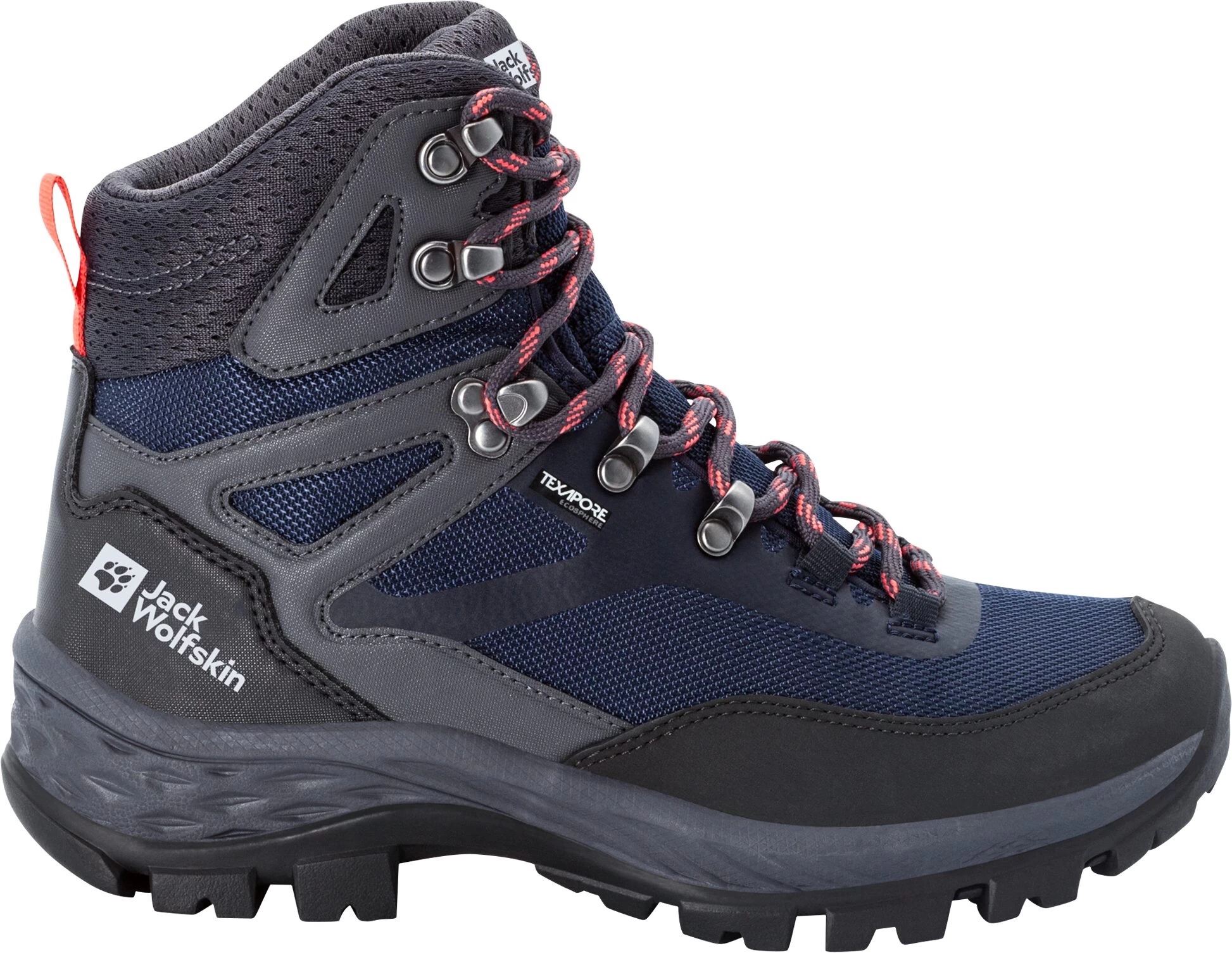 Jack Wolfskin Rebellion Guide Texapore Mid Shoes Women, Blauw/grijs