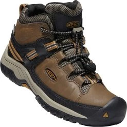 Keen Targhee Mid WP Schoenen Jongeren, Bruin/zwart