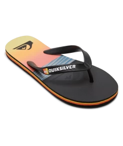 Quiksilver Molokai Art Sandalen Jongens, Zwart/oranje