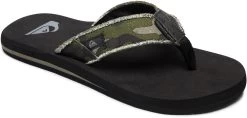 Quiksilver Monkey Abyss Sandalen Jongeren, Olijf/zwart