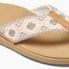 Reef Reef Ortho Woven Flips Dames, Wit/bruin