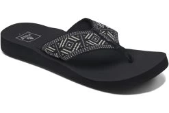 Reef Spring Woven Teenslippers Dames, Zwart