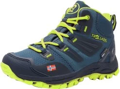 TROLLKIDS Rondane Hiker Middelhoge Schoenen Kinderen, Blauw/geel
