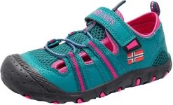 TROLLKIDS Sandefjord Sandalen Kinderen, Groen/roze