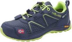 TROLLKIDS Skarvan Hiker Lage Schoenen Kinderen, Blauw/groen