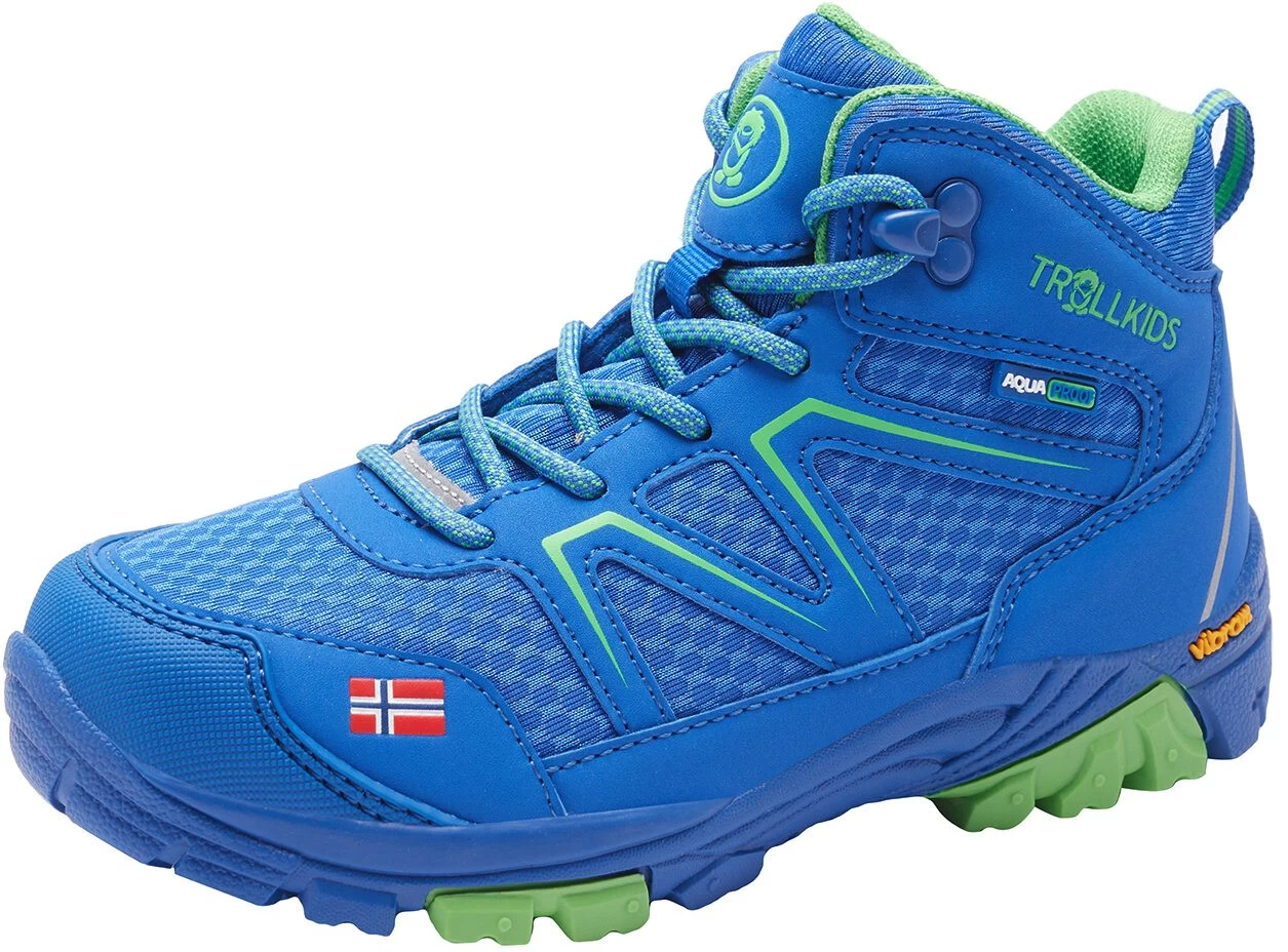 TROLLKIDS Skarvan Hiker Midden Schoenen Kinderen, Blauw/groen